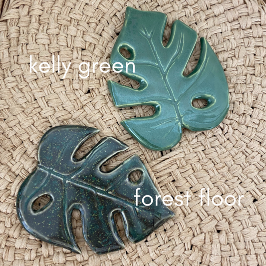 monstera leaf soap dish