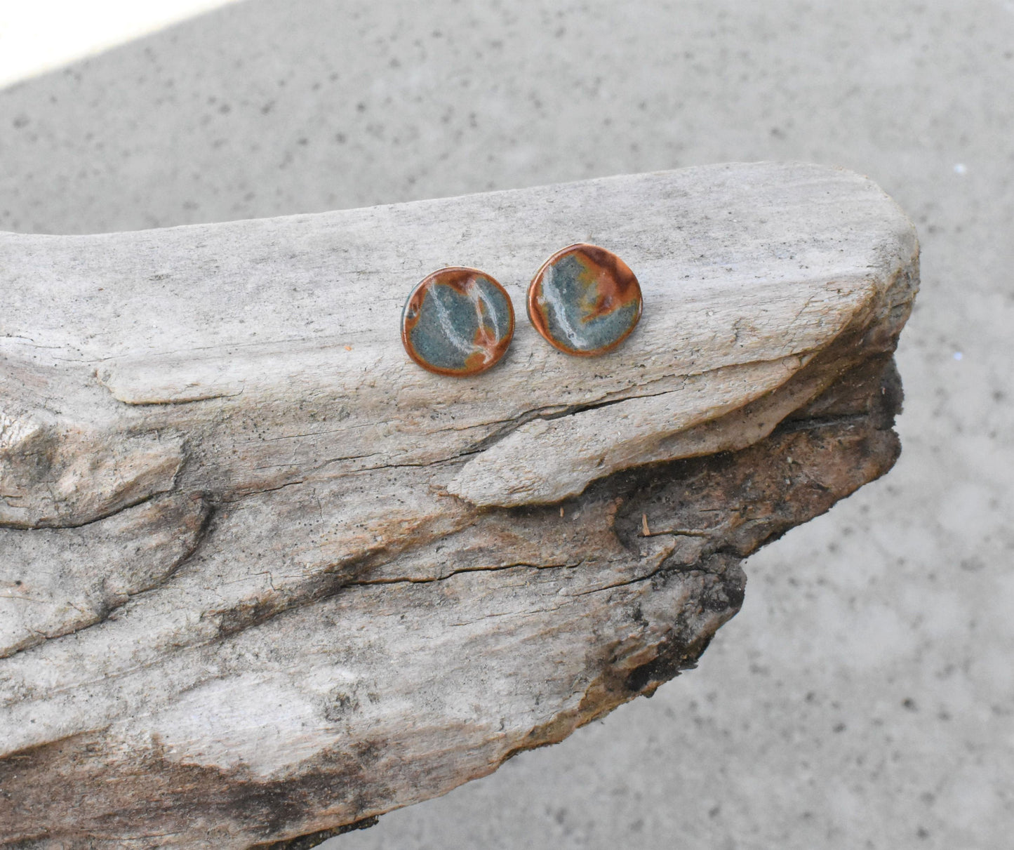 rustic ceramic earrings