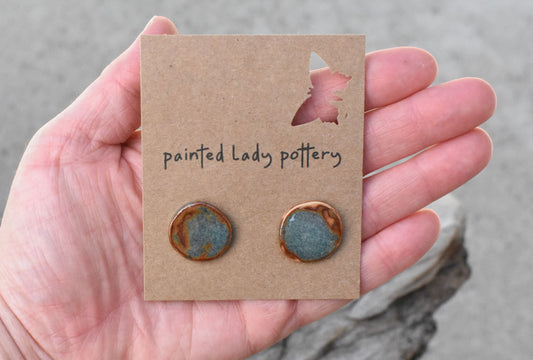 rustic ceramic earrings