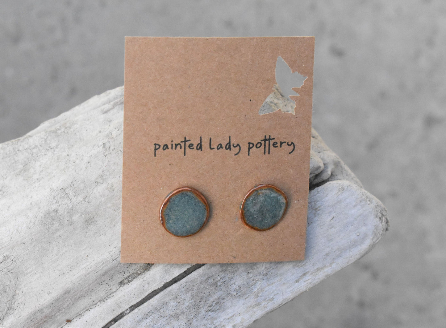 rustic ceramic earrings