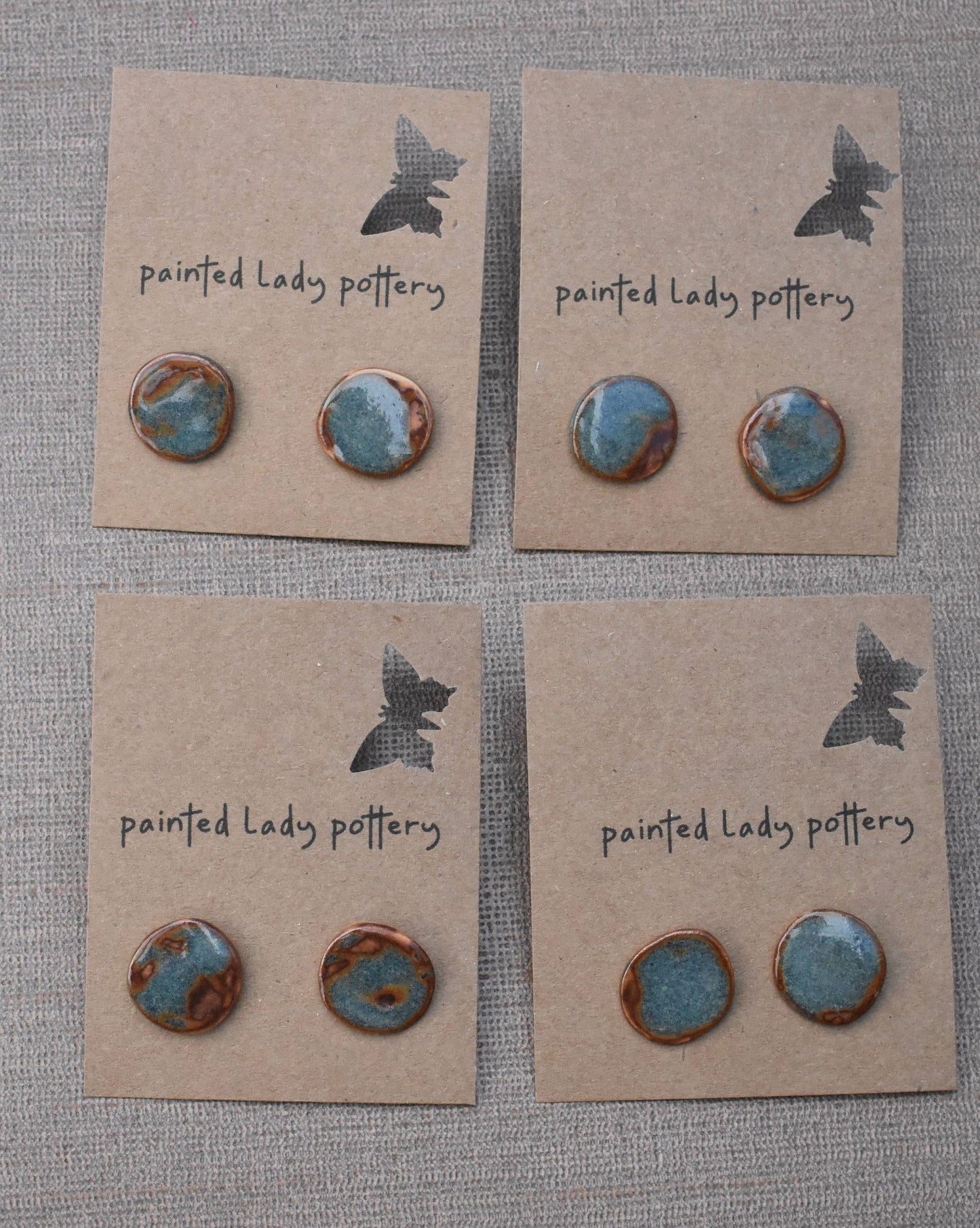 rustic ceramic earrings
