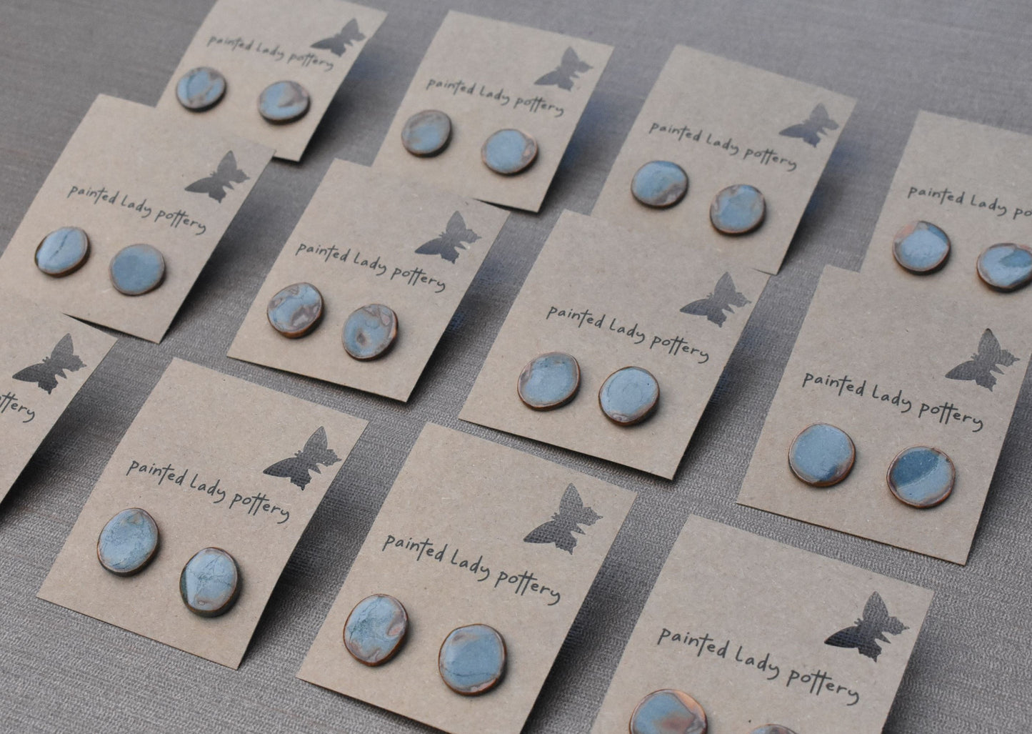 rustic ceramic earrings