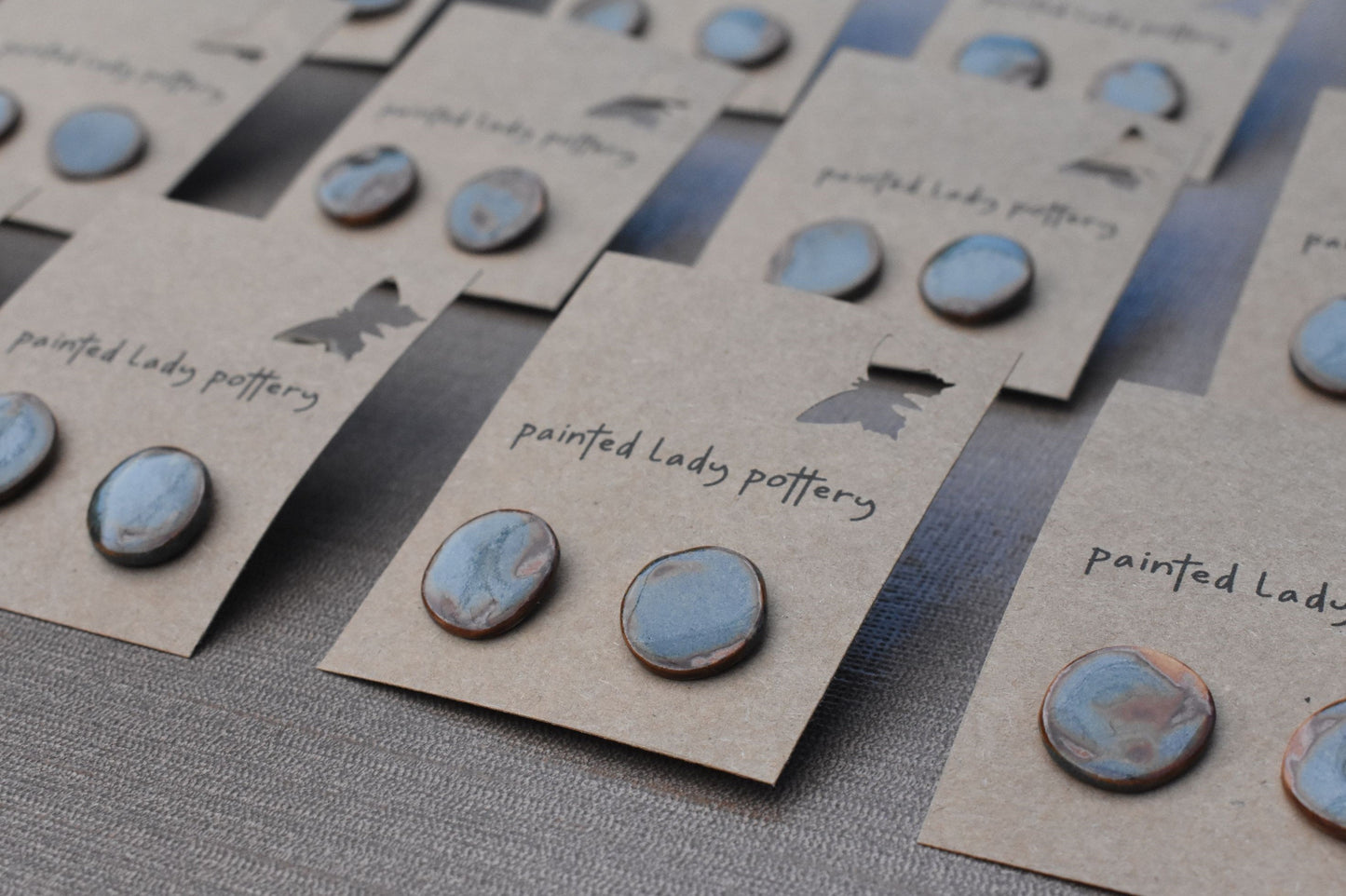 rustic ceramic earrings