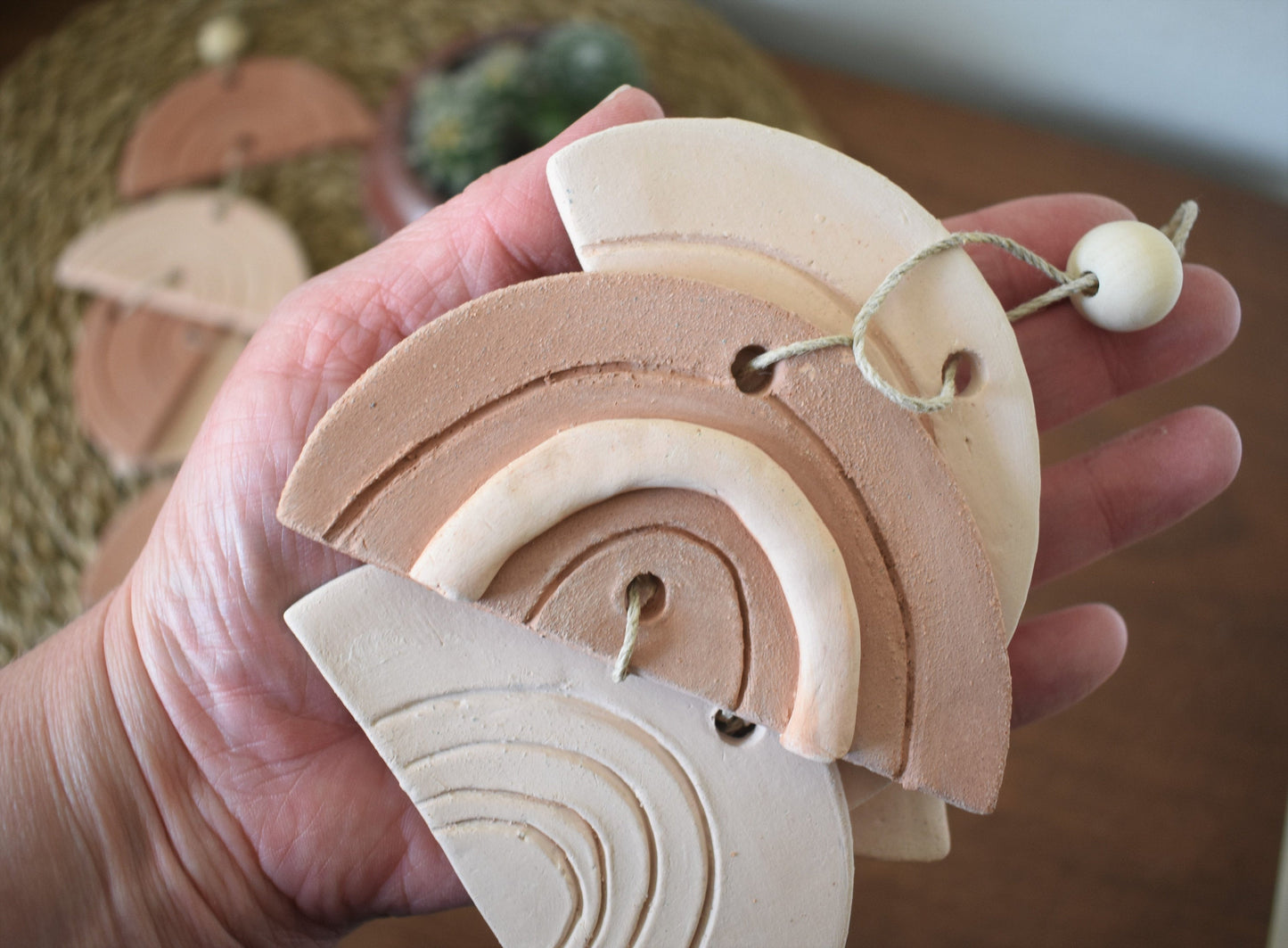 boho rainbow vertical wall hanging