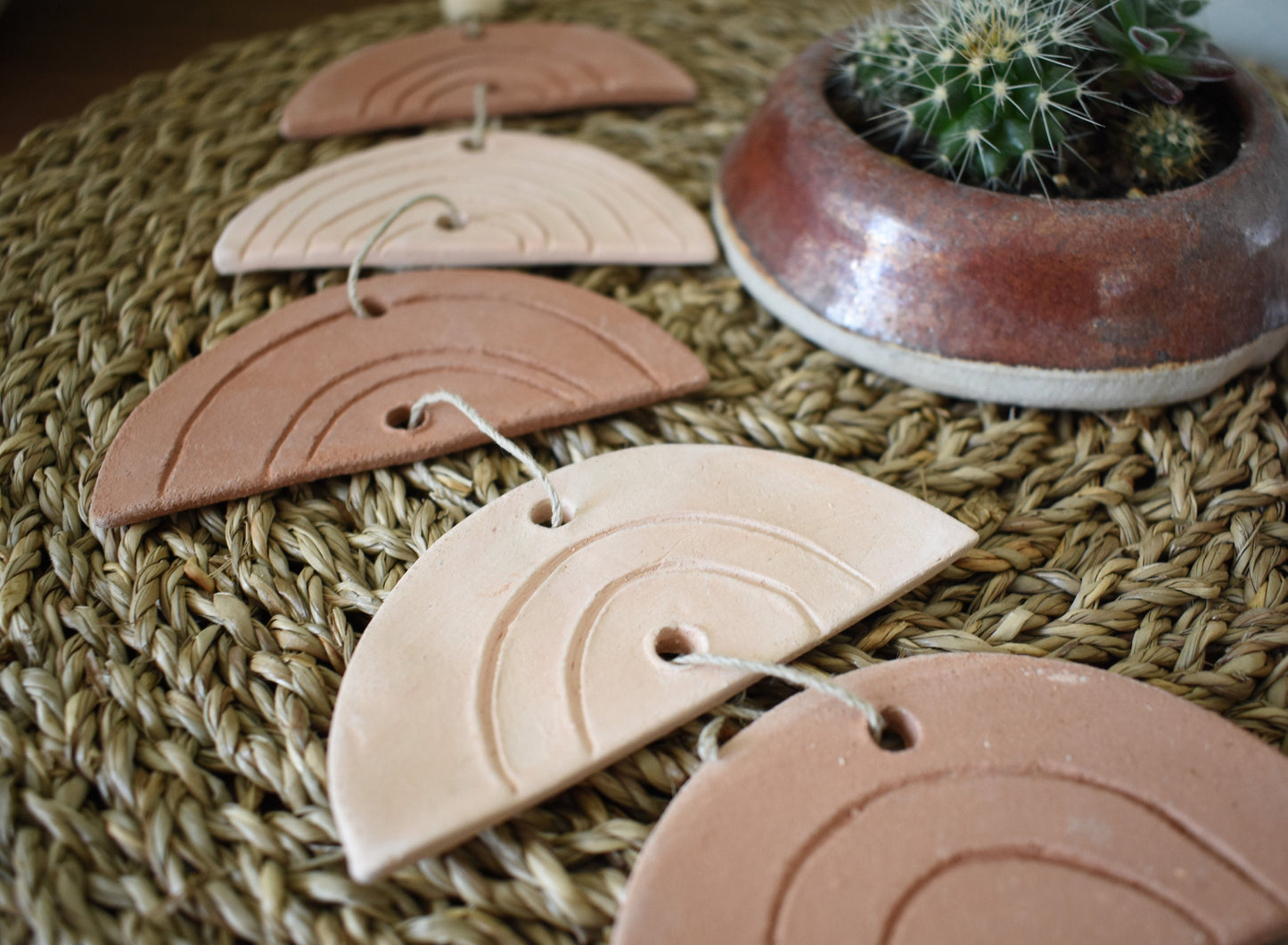 boho rainbow vertical wall hanging