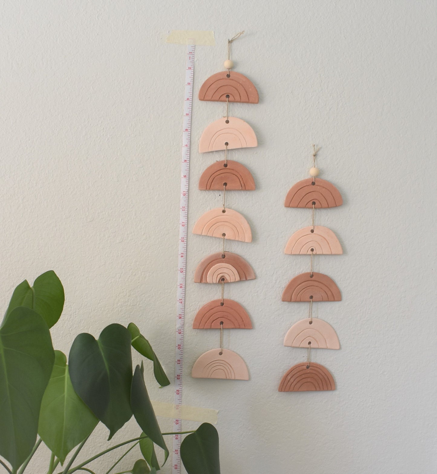 boho rainbow vertical wall hanging