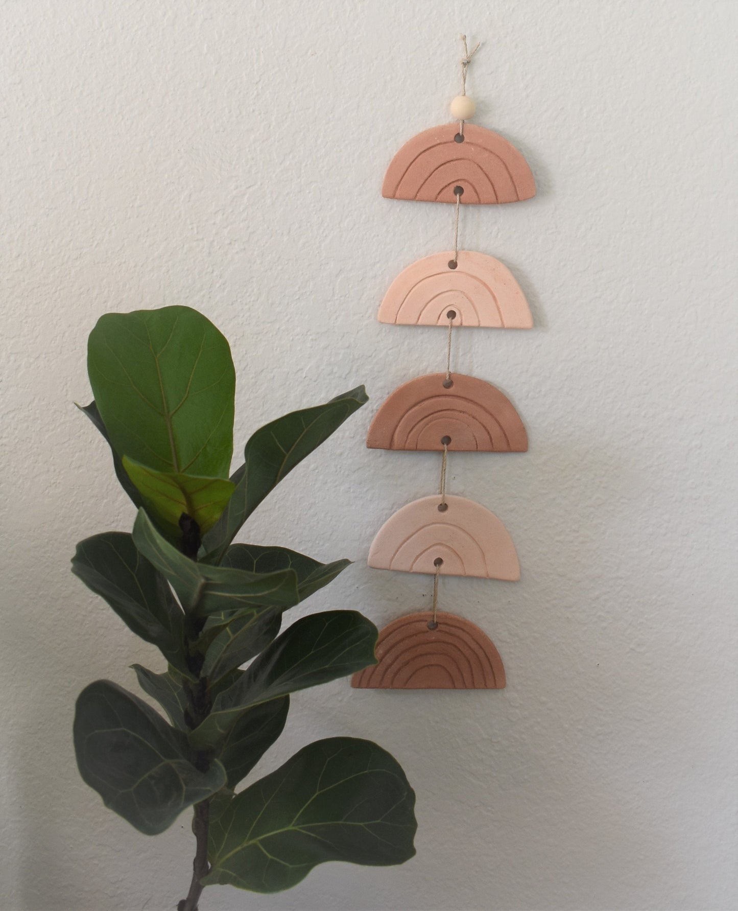 boho rainbow vertical wall hanging