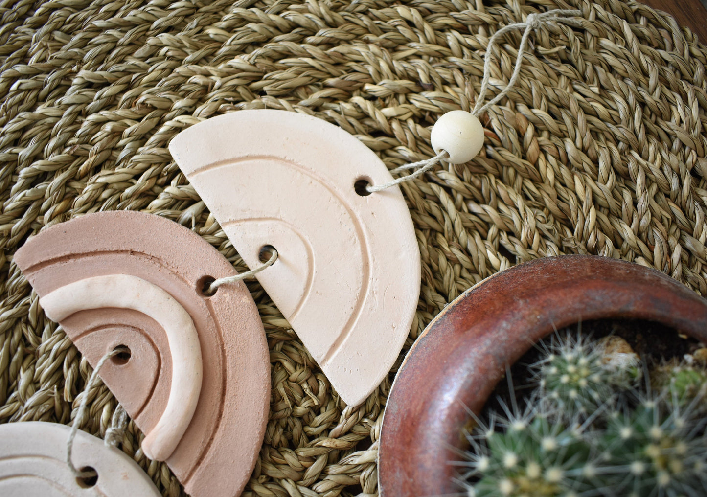 boho rainbow vertical wall hanging