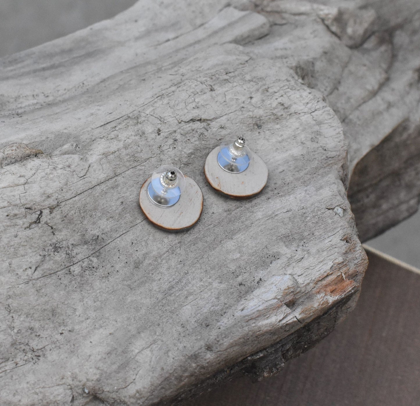 rustic ceramic earrings