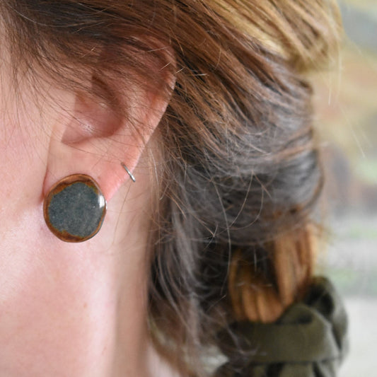 rustic ceramic earrings